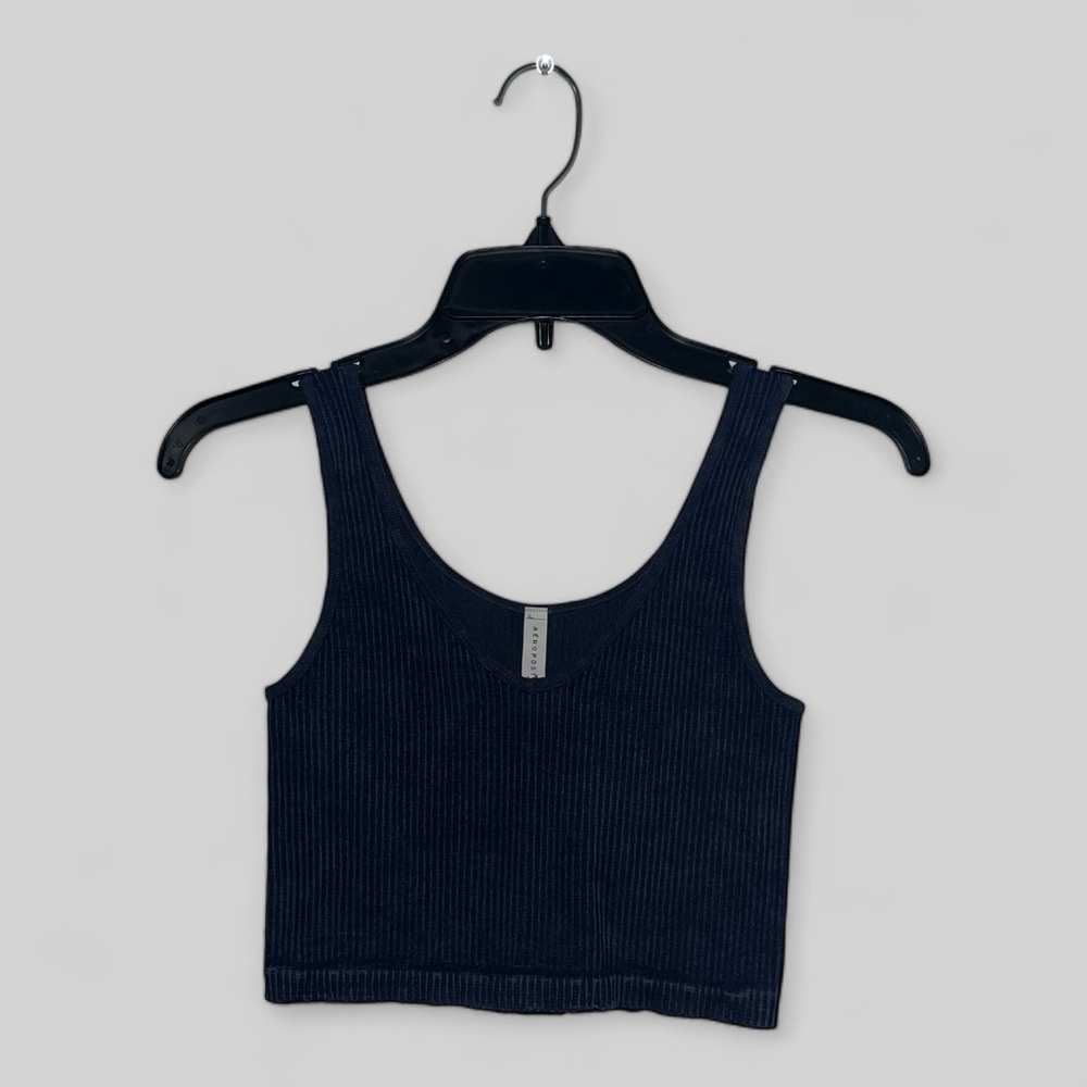 (SOLD) Aeropostale Women's Navy Crop-top